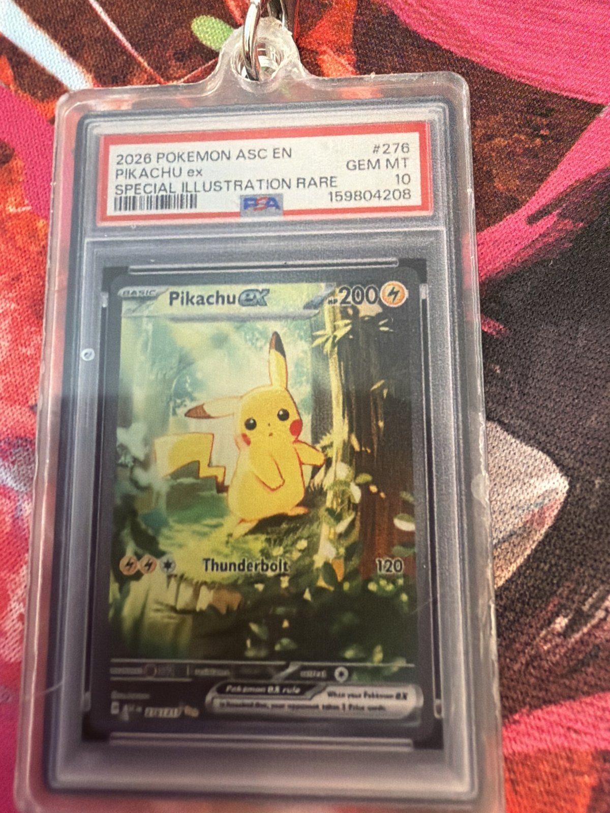 Pikachu ex (Forest Art) #276 Slab Keychain