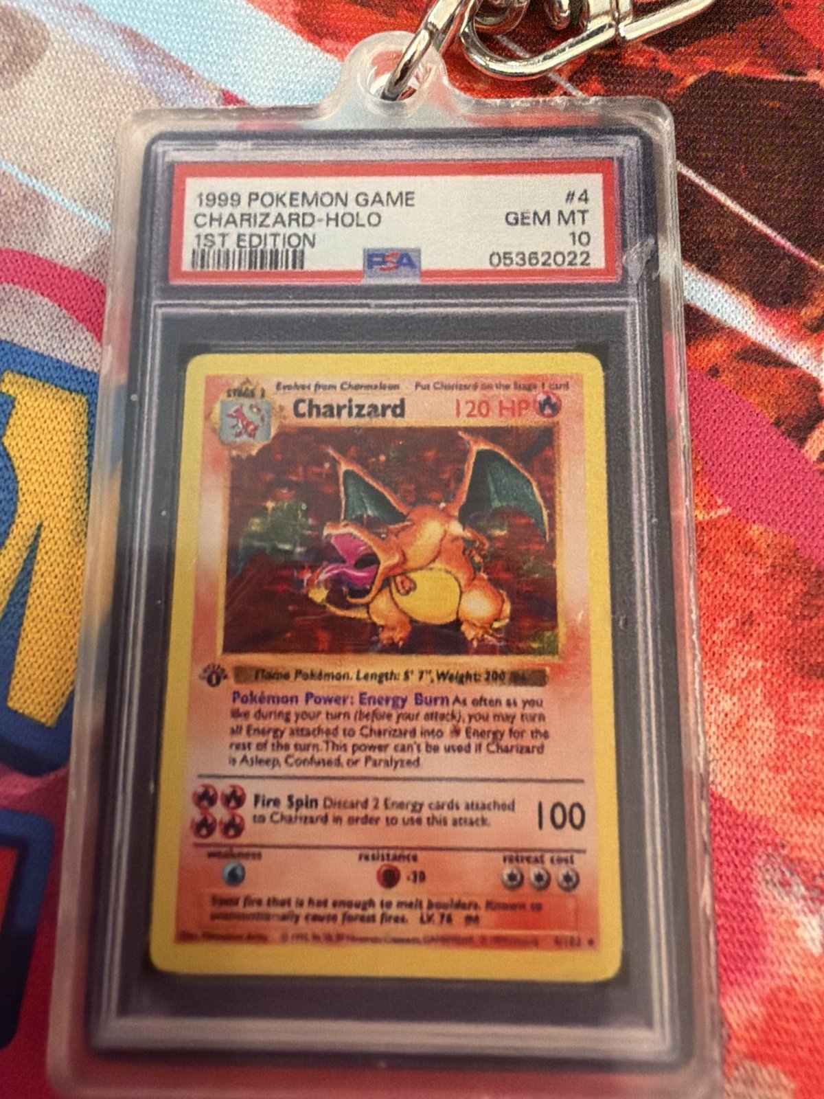 Charizard #4 Slab Keychain