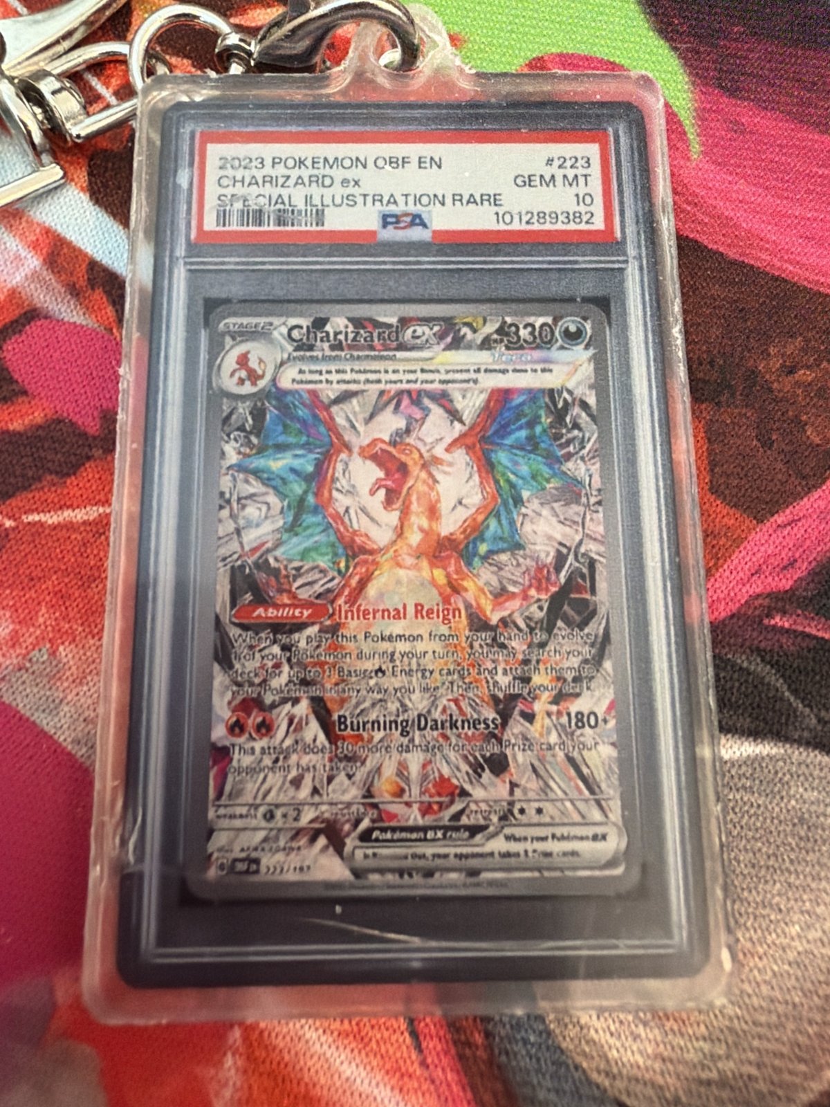 Charizard ex #223 Slab Keychain