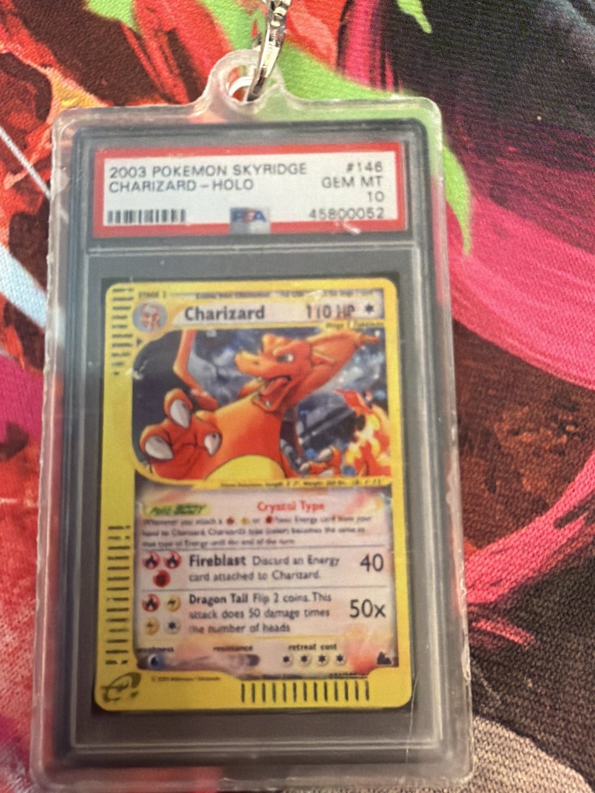 Crystal Charizard #146 Slab Keychain