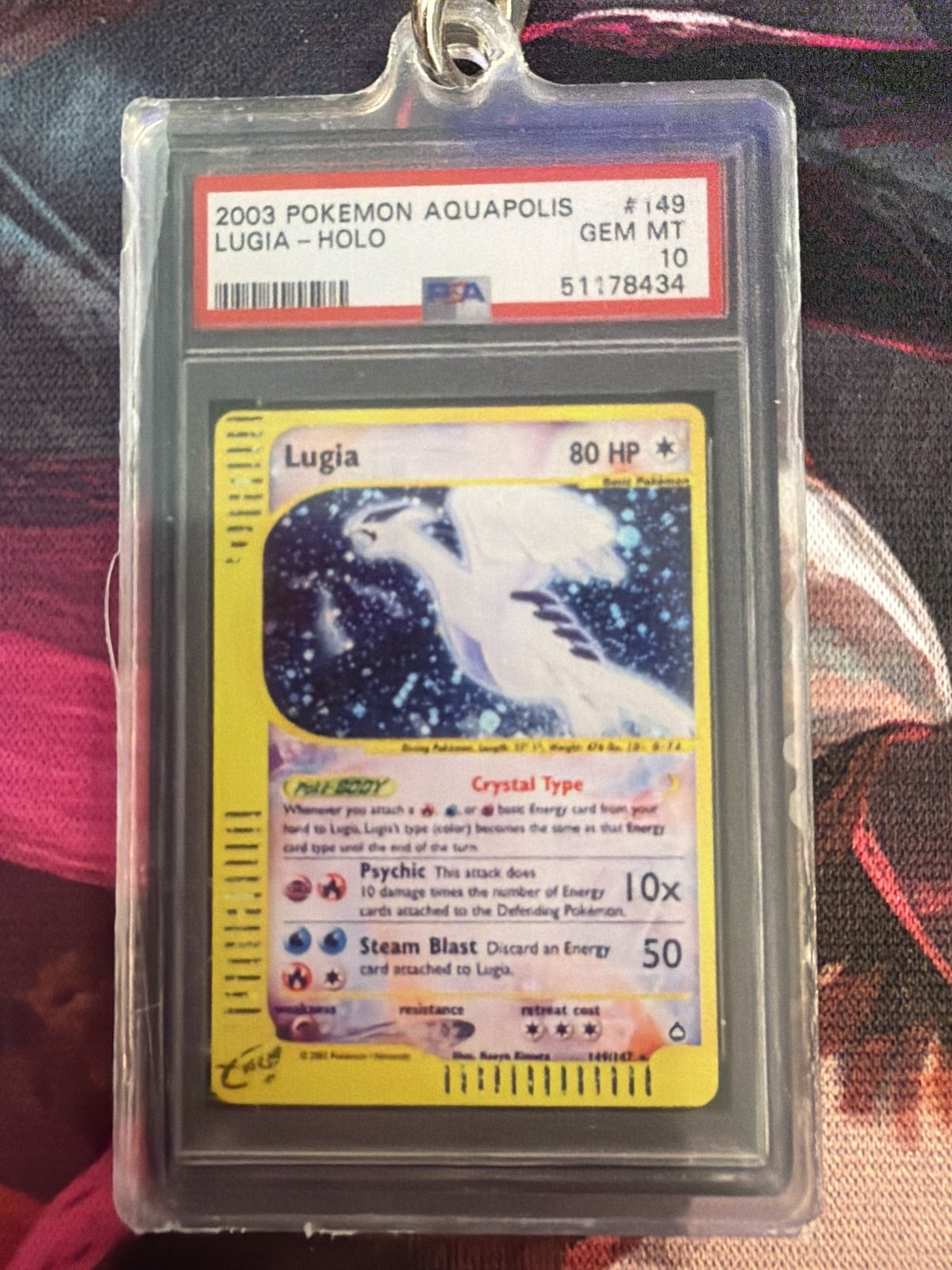 Crystal Lugia #149 Slab Keychain