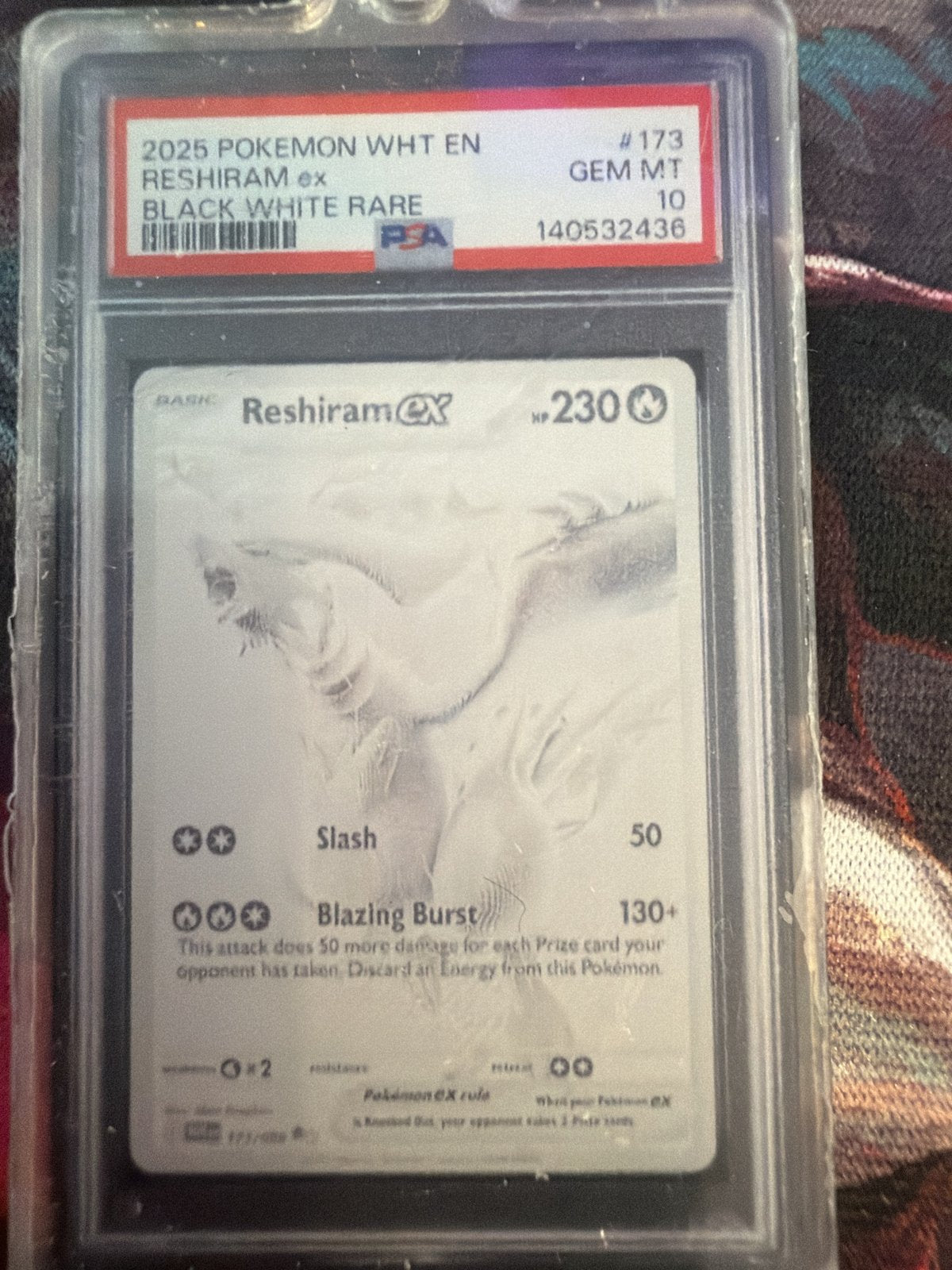 Reshiram ex #173 Slab Keychain