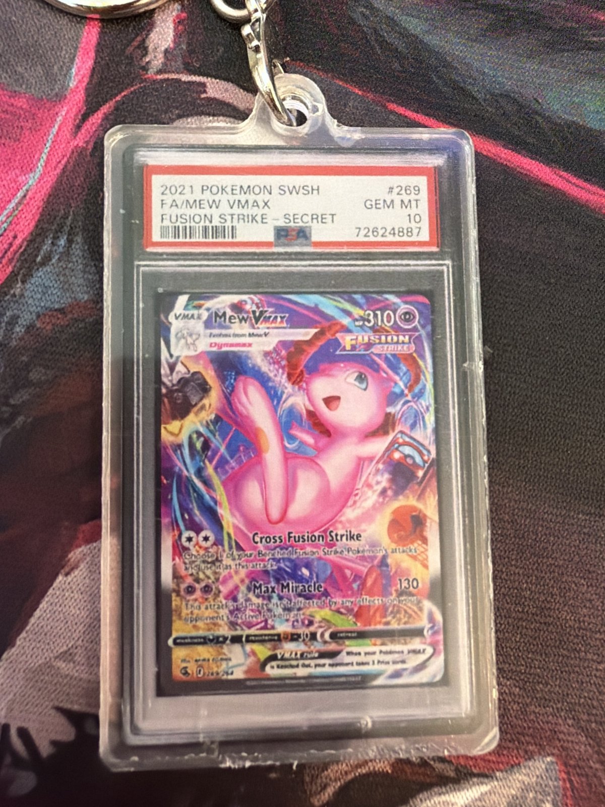 Mew VMAX #269 Slab Keychain