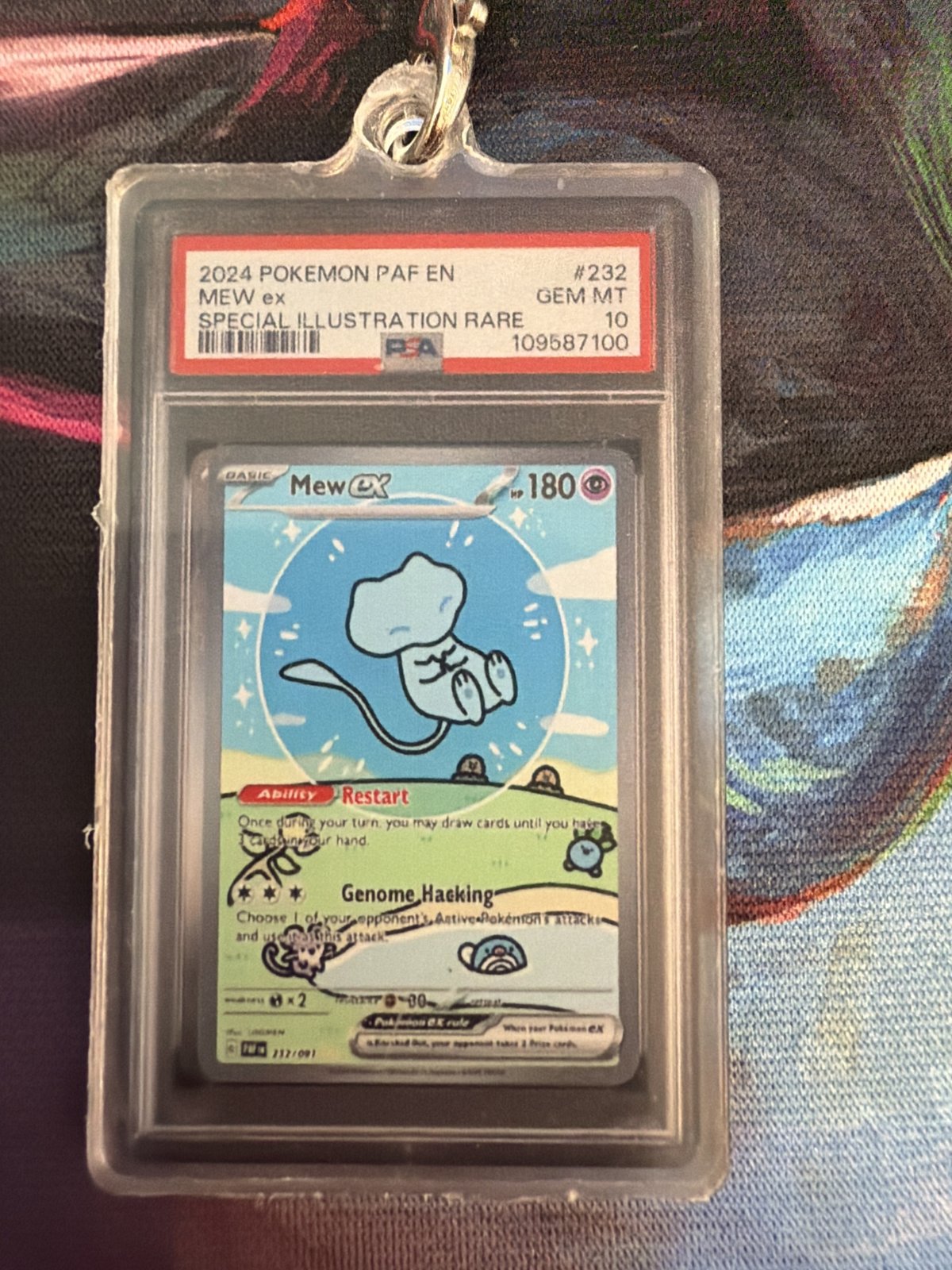 Mew ex #232 Slab Keychain