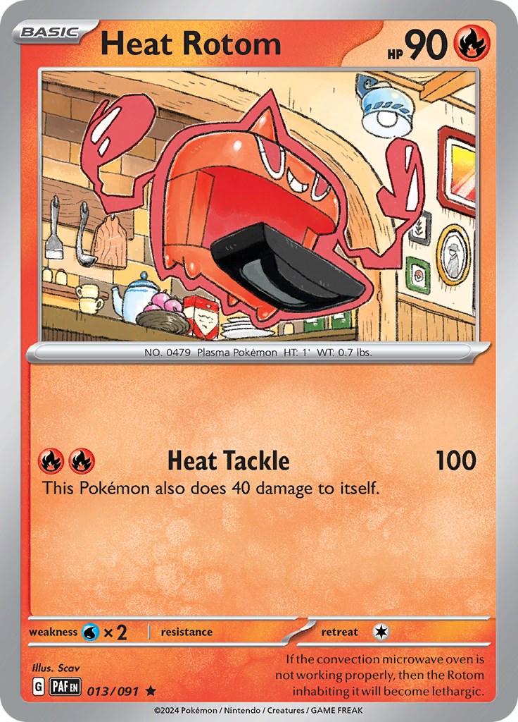 Heat Rotom 013/091 Pokémon card, Paldean Fates, Near Mint