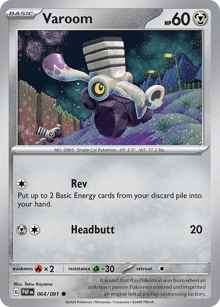 Varoom 064/091 Pokémon card, Paldean Fates, Near Mint