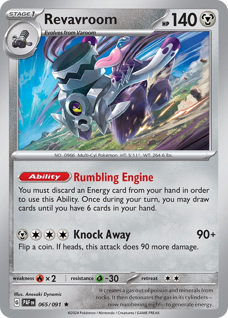 Revavroom 065/091 Pokémon card, Paldean Fates, Near Mint