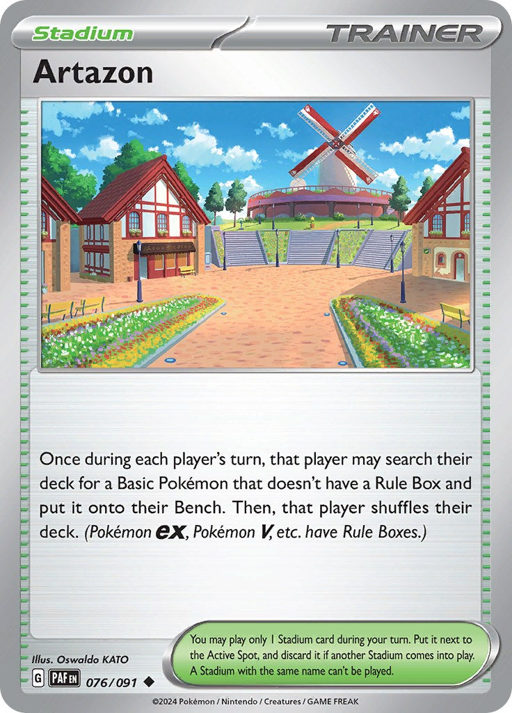 Artazon 076/091 Pokémon card, Paldean Fates, Near Mint