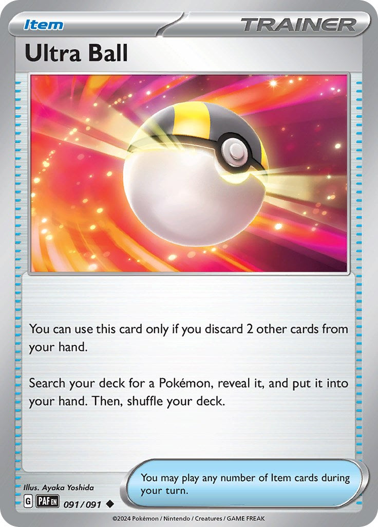 Ultra Ball 091/091 Pokémon card, Paldean Fates, Near Mint