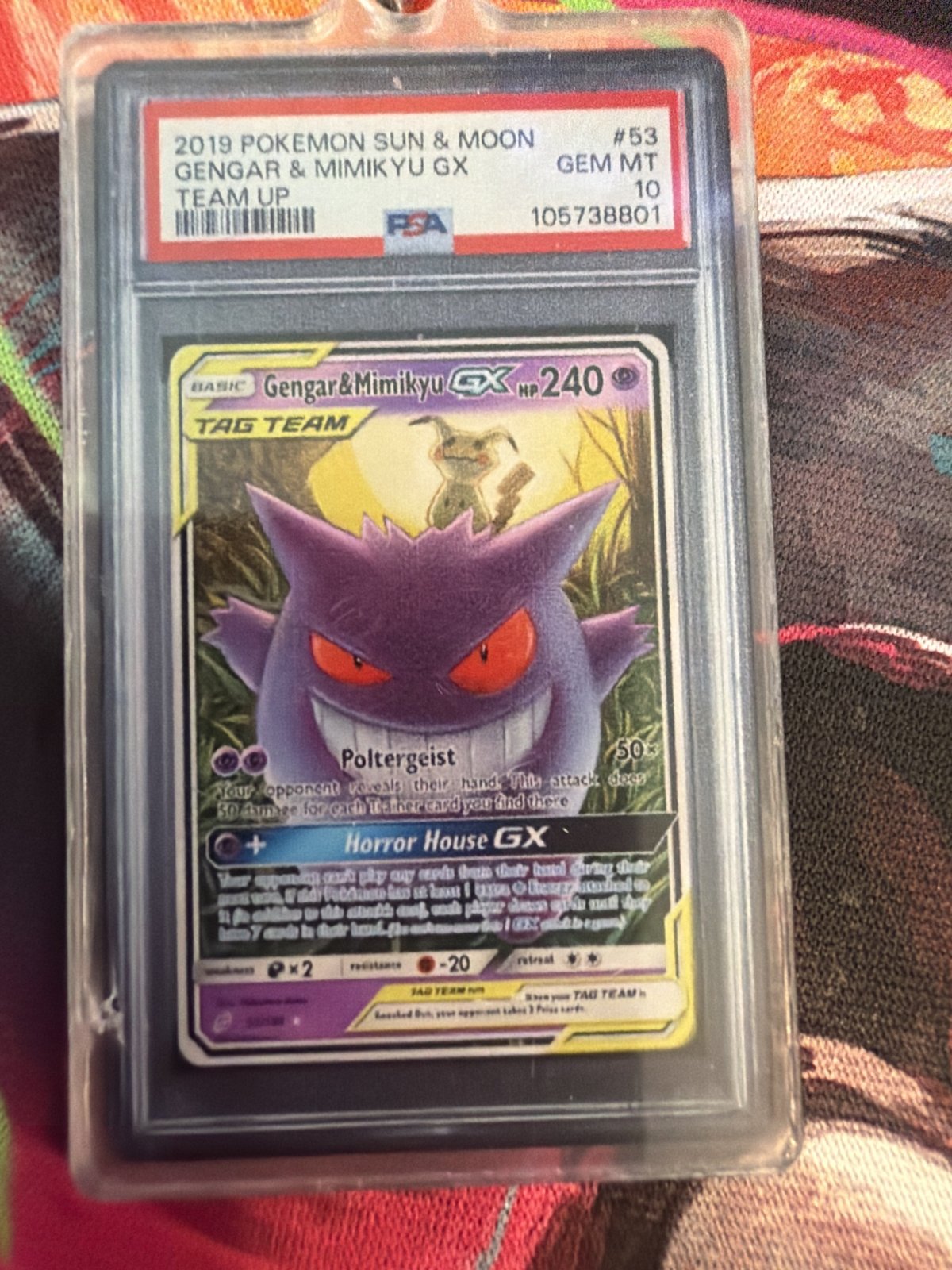 Gengar & Mimikyu GX #53 Slab Keychain