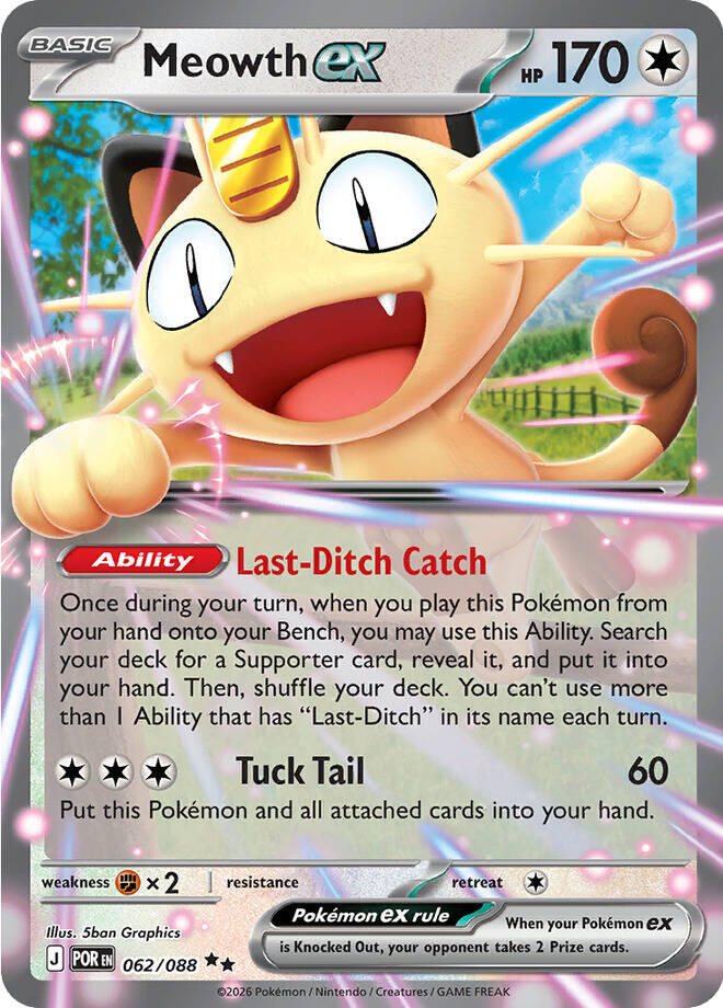 Meowth ex - 062/088 [POR - 062/088]