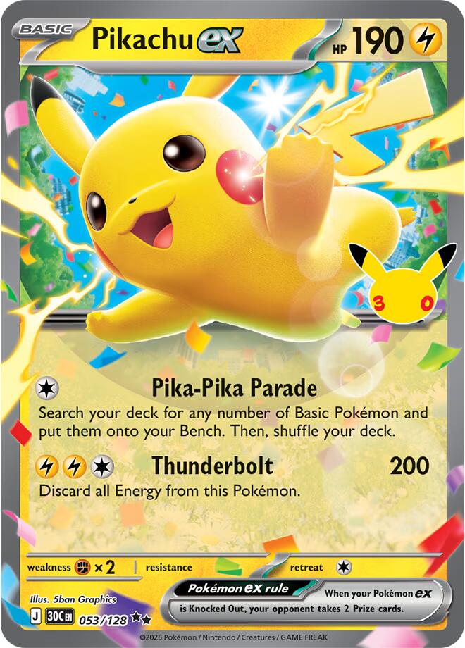 Pikachu ex - 053/128 [30C - 053/128]