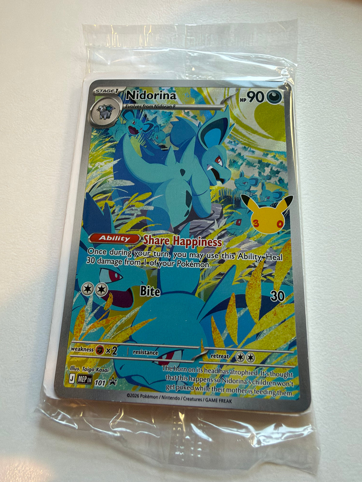 Nidorina MEP 101 30th Celebration promo, sealed