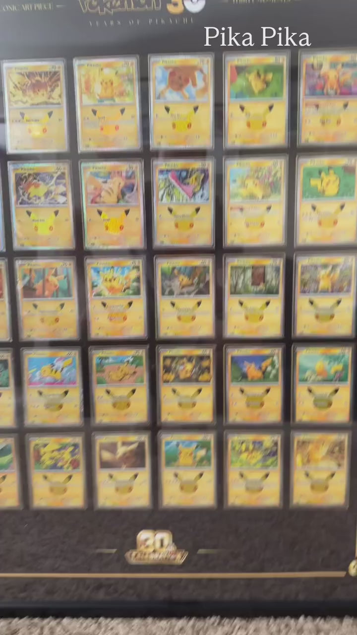 Pikcahu 30th Collection framed art