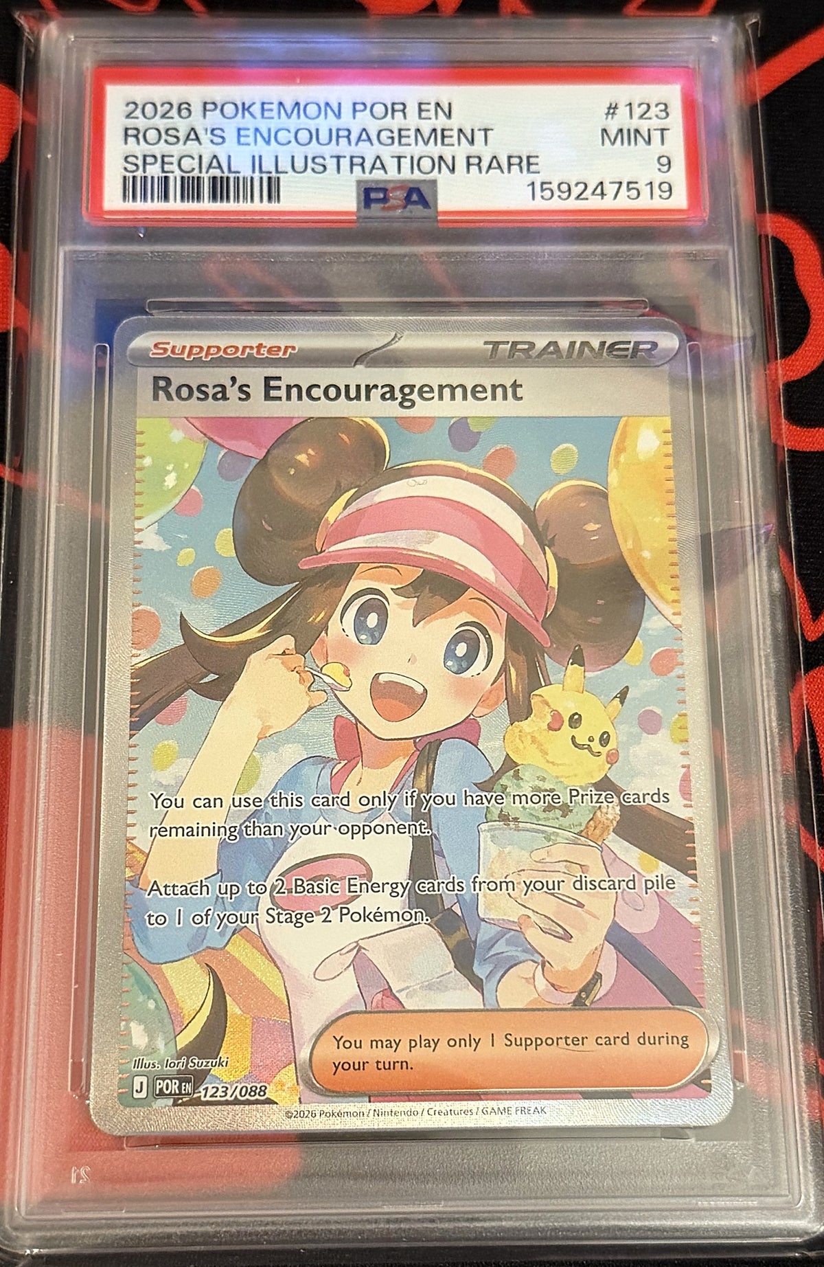 Rosa's Encouragement 123/088 Perfect Order SIR (English) PSA 9